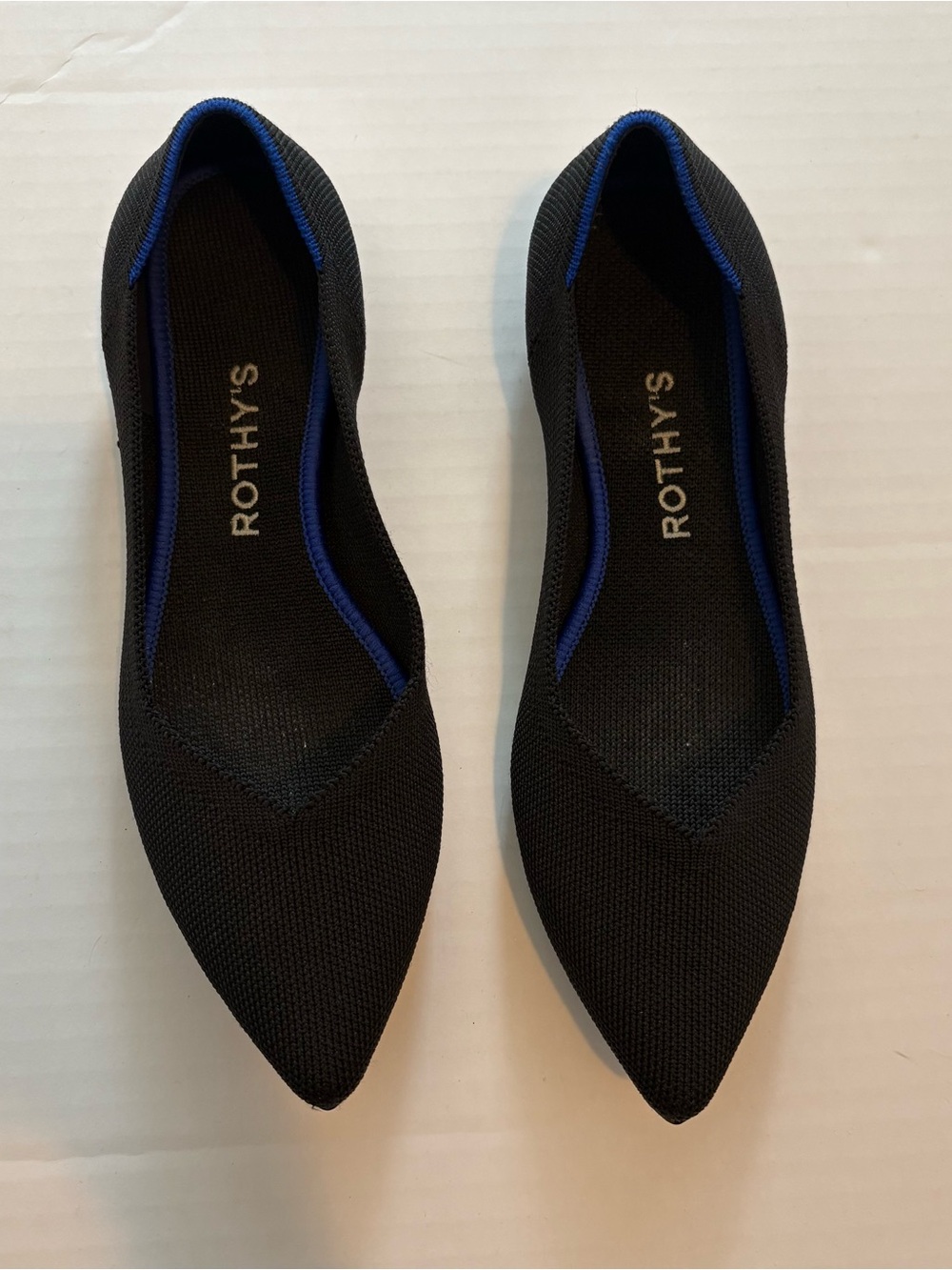Rothy’s the point black flats size 7 - Picture 2 of 6